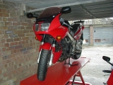 The VSource.org VFR750FP on the lift